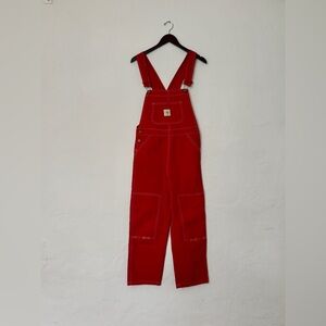 NWOT Hey Gang Red Knee-patch Overalls